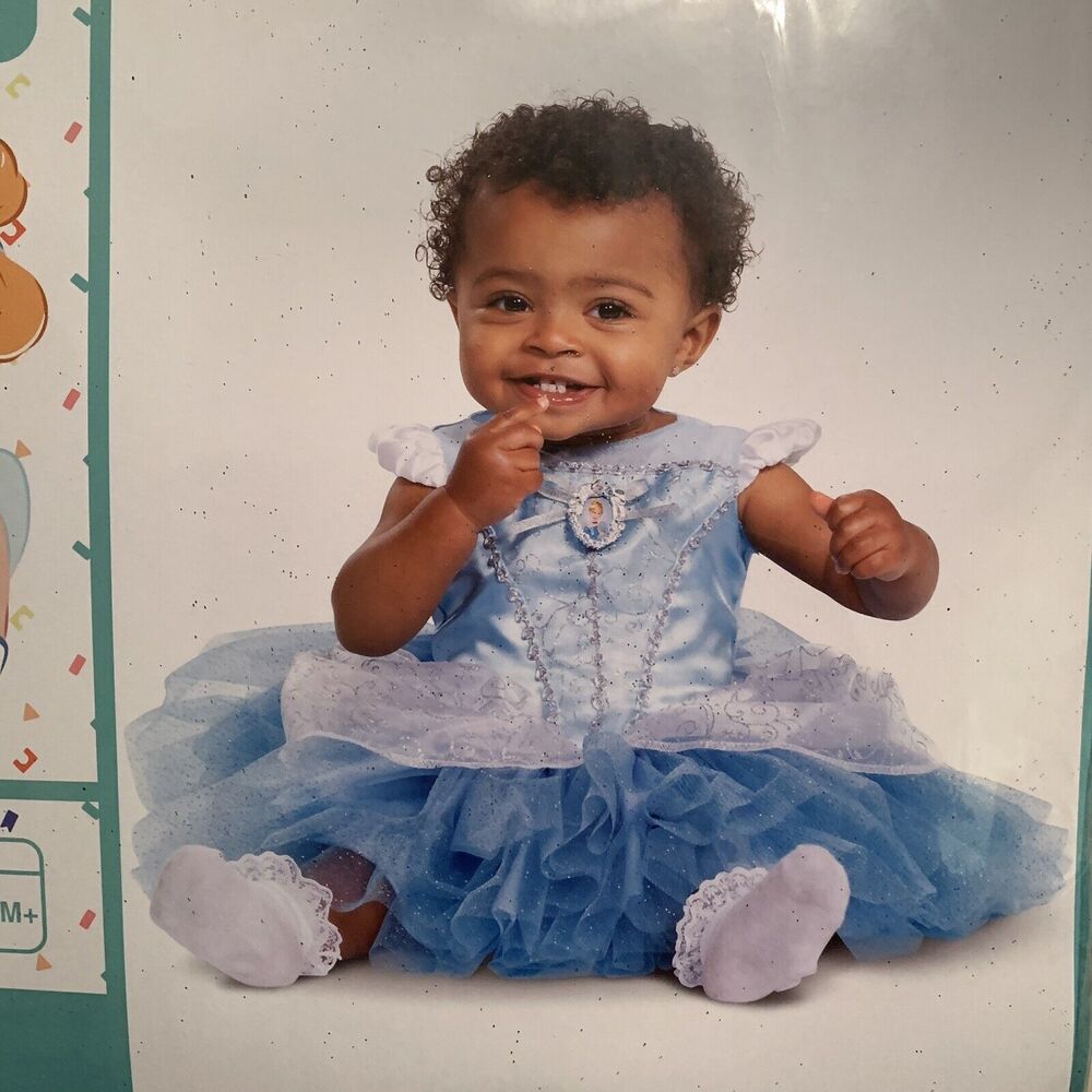 Cinderella Disney Baby Princess Dress Costume (6-  12 Months) NEW